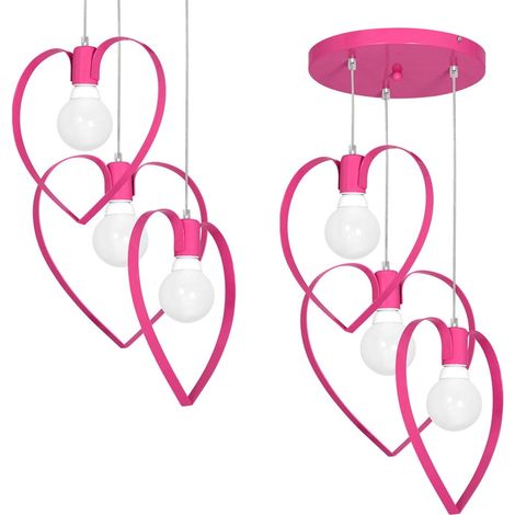 Suspension 3 lumières E27 rose Amore Milagro MLP9957 (1/5)