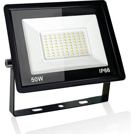 50W Projecteur LED Extérieur, IP66 Etanche Spot LED Extérieur, Éclairage Mural 6500K Blanc Froid, pour Jardin, Terrasse, Garage, Entrée