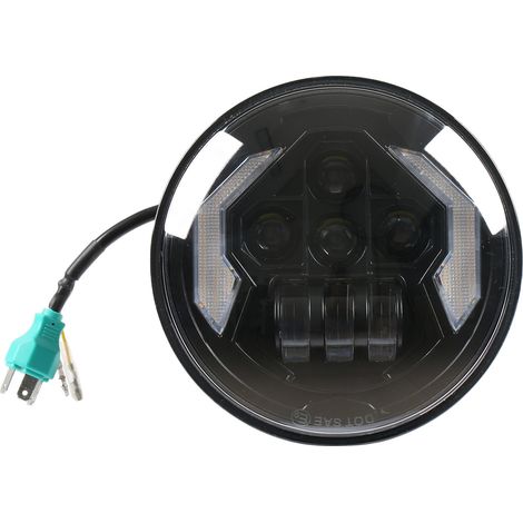 Phare LED rond de 7 pouces avec feux de route et de croisement, feu de jour, étanche IP67, pour voiture et moto (1 pièce) (1/5)