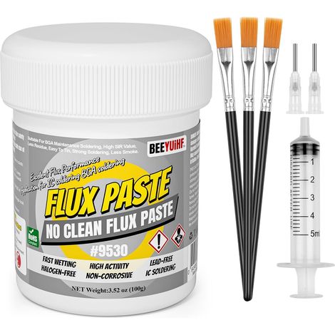 No Clean Flux de Pâte à Souder, Sans Plomb flux pour soudage pour PCB/IC/BGA/SMD électronique (5.15oz/146g) (1/5)
