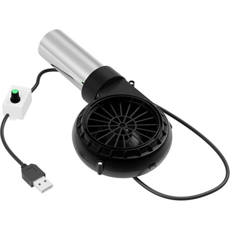 USB-Grillventilator, 5 V, 2 A, leichtes Gebläse, 2650 U/min, einstellbare Geschwindigkeit, ideal zum Kochen im Freien und beim Camping. (1/5)