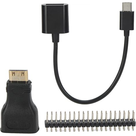 Mini-HD-zu-HD-Adapter, Micro-USB-zu-USB-Buchse-Stromkabel, 40-polig für Raspberry Pi Zero Pin Kit (1/5)