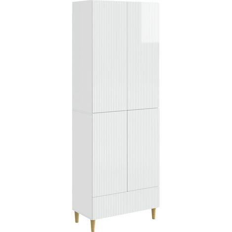 Schrankset 2 pcs Hochglanz Weiß 66 x 34,5 x 95 cm Holzwerkstoff vidaXL (1/5)