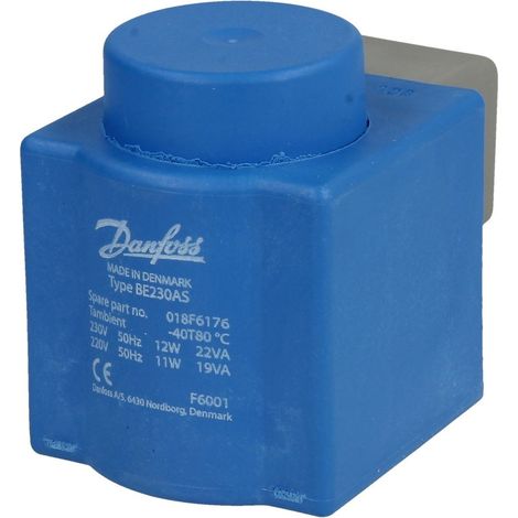 Bobine magnétique Danfoss avec AMP 10 Watt a.c., 018F6176