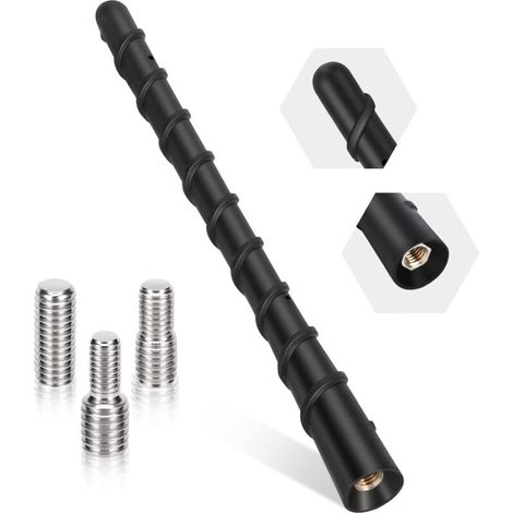 Universelle kurze Autoantenne FM DAB Autoantenne 18 cm Autoradioantenne Dachantenne für optimalen AM/FM-Empfang mit hoher Kompatibilität zu M4-, M5- und M6-Schrauben (1/4)