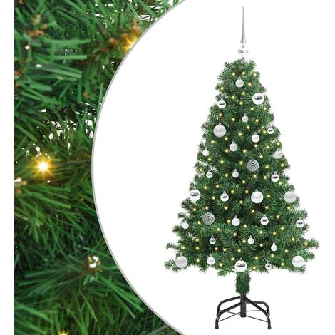 Albero di Natale Albero natalizio Albero festivo artificiale con 150 LED Verde 150 cm (1/5)