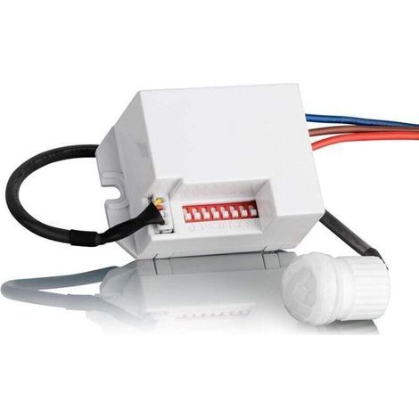Mini Détecteur de Mouvement Interieur, Encastré, Montage au Plafond, programmable, Capteur Infrarouge, Portée 6m/360°, LED adapté-Fei Yu (1/4)