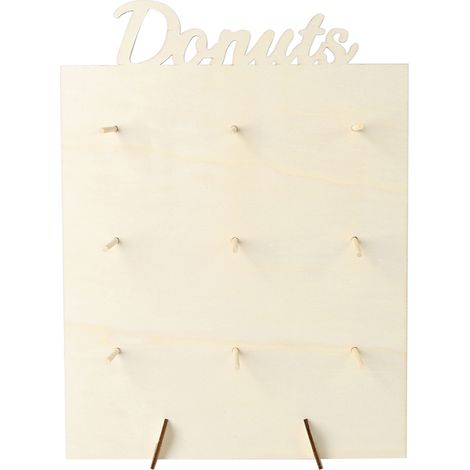 Présentoir à beignets en bois déco maison 9 beignets pour mariage, anniversaire et baby shower (1/2)