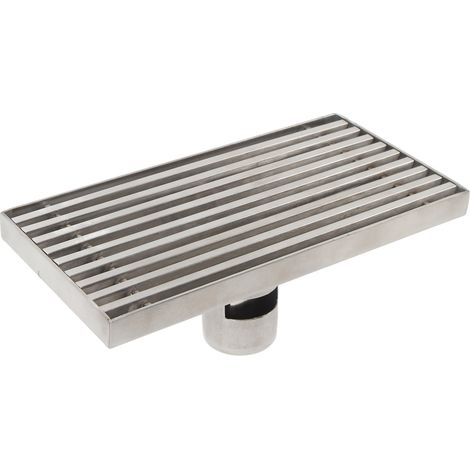 Soavoa Bonde de Douche Linéaire en Acier Inoxydable Anti-Odeur pour Salle de Bain 20x10cm Grille Épaissie Durable 1 Pièce (1/4)