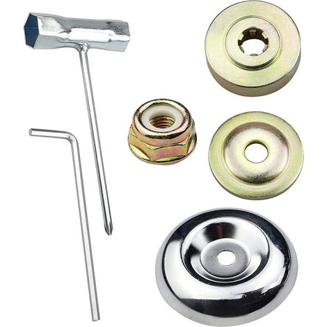 Kit de rechange universel pour écrous de tête de débroussailleuse, boîte de fixation pour écrous de lame, tondeuse à gazon, débroussailleuse, 6 pièces (1/5)