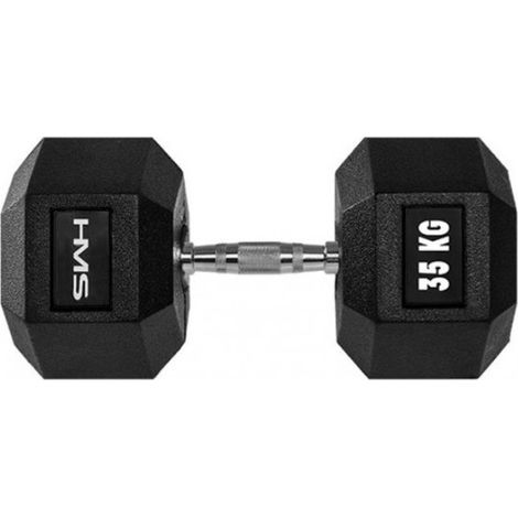 Manubrio HMS HEX PRO da 35 kg - allenamento della forza, acciaio massiccio