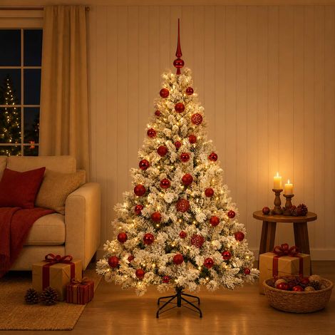 vidaXL Artificial Christmas Tree with Bauble 150 cm 150 LEDs (1/5)