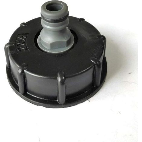 S60X6 Plastic IBC Tank Adapter - Coarse Threaded Plug to 1/2" - Tap Adapter for IBC Ton Valve (1/5)