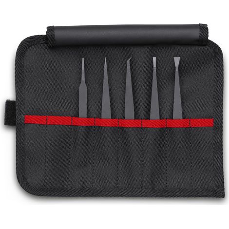 KNIPEX 92 00 05 ESD Assortimento di pinzette in resina sintetica ESD 5 pezzi 90 mm