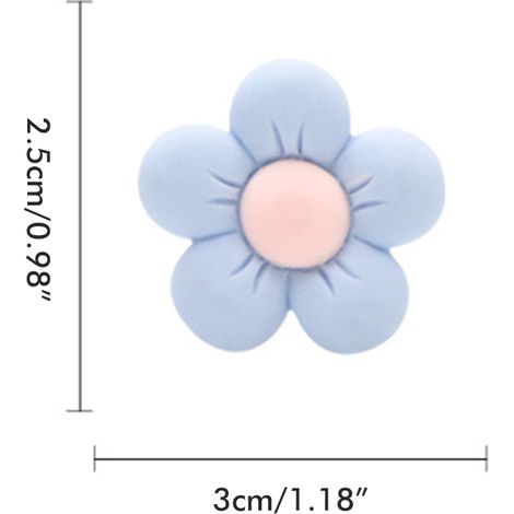 6 pinces parfumées pour grille d'aération de voiture, fleurs mignonnes, diffuseur d'huiles essentielles, décoration intérieure auto, lot de 6 (1/5)