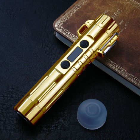 Tondeuse à barbe rechargeable multifonction, rasoir automatique doré pour homme, cadeau idéal, coupe-cheveux et barbe, étanche, USB, kit de soin visage (1/5)