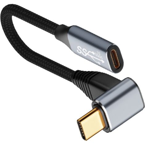 Câble d'extension USB-C pleine fonctionnalité compatible avec Steam Deck — 10Gbps, PD100W, 4K60Hz, tressé 0.25/0.5 m (1/5)
