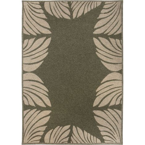 VIVARAISE - Tapis extérieur Nilos Vivaraise - Motif eucalyptus en polyester recyclé 100% (1/5)