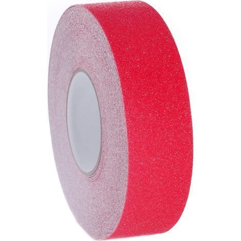 [20Mx5cm] Bande Antidérapante adhésive, Forte Adhésif, Ruban Autocollant Anti-dérapante, pour Intérieur et Extérieur, pour la Sécurité au Travail et la Maison. Bande Sécurité, rouge, TKD5035 (1/5)