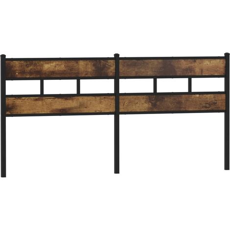 Tête de lit,Panneau décoratif chêne fumé 180 cm fer et bois d'ingénierie CFW4333791 (1/5)