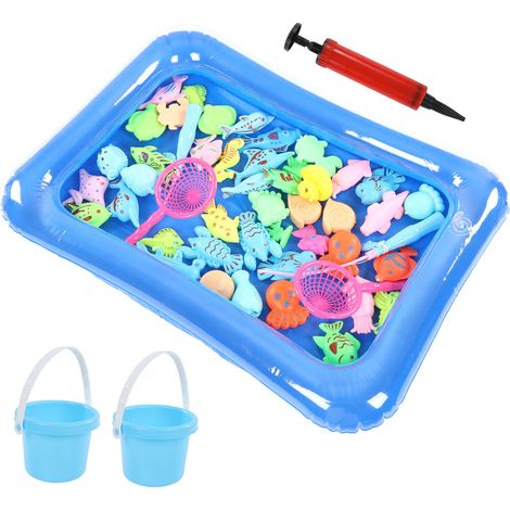 Magnetisches Angelspielzeug-Set für Kinder, Wassertisch, lustige aufblasbare Pool-Angelspiele für drinnen und draußen, lustige aufblasbare Pool-Angelspiele (1/5)