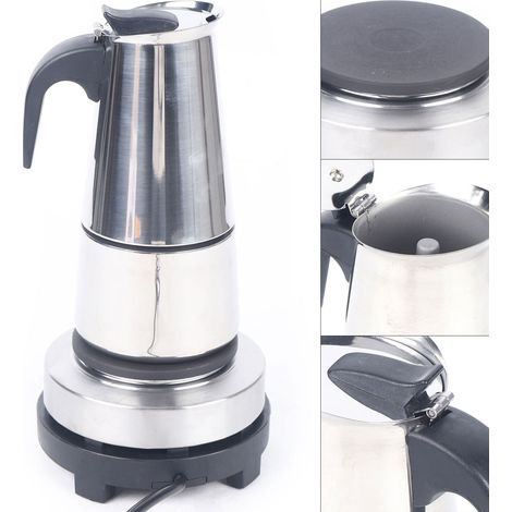 Caffettiera espresso, preparatore caffè, macchina espresso acciaio inox elettrica (1/5)