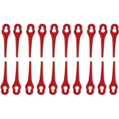 Lot de 100 Lames en Plastique pour Coupe Bordure Florabest LIDL Gros Trou 10mm Petit Trou 5mm LBQ59 (1/4)