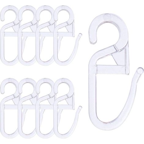 120 Pcs Crochet Rideaux, Clips de Rideau en Plastique, Roulant Crochets de Rideaux Transparent pour Voie Type Rideau (1/5)