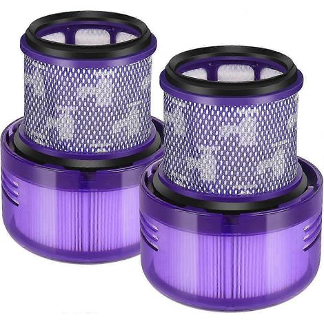Lot de 2 filtres pour aspirateur robot Dyson SV16 Outsize, V11 Outsize et Absolute (réf. 970422-01), élément filtrant et brosse. (1/5)