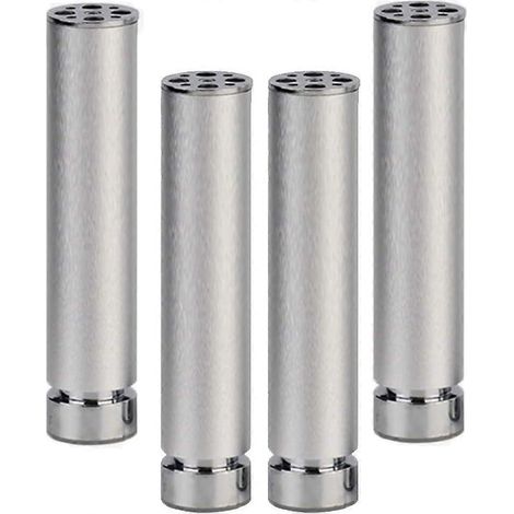 Pieds de meubles métalliques réglables, pieds de table en alliage d'aluminium en 4 pièces, pieds de remplacement ronds pour canapés, bureaux, lits et armoires (40 cm x 15,7 pouces). (1/5)