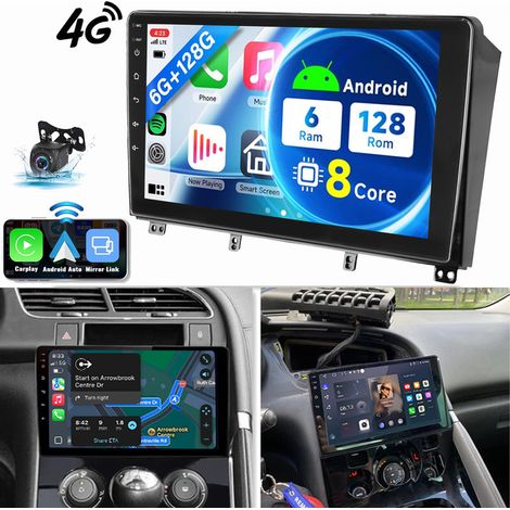 8 cœurs Android 15 Pour Peugeot 3008/5008 2009-2016 Autoradio GPS WIFI Carplay 6+128G CAM (1/5)