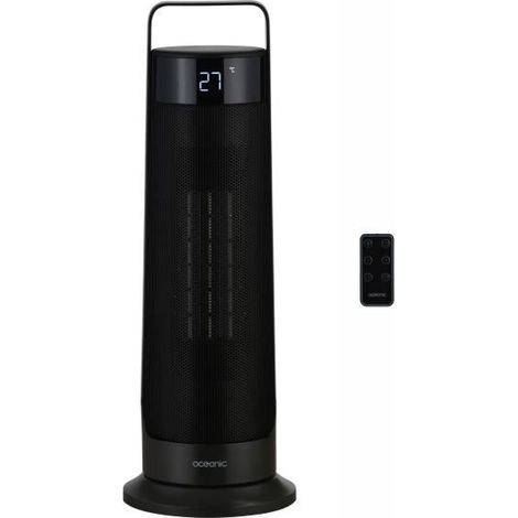 Radiateur soufflant oscillant - Céramique - OCEANIC - 2000 W - Télécommande - Noir (1/5)