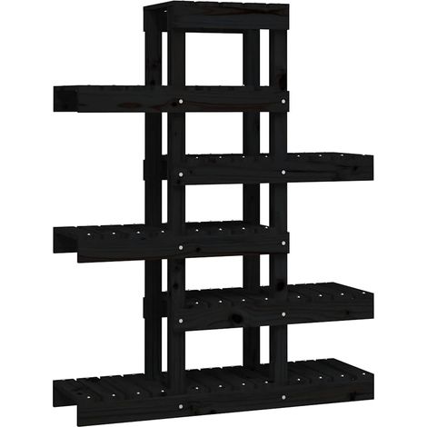 Maison Exclusive - Soporte para plantas madera maciza pino negro (1/5)