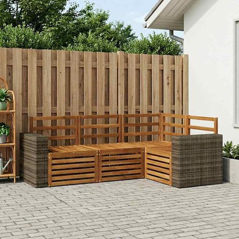 vidaXL Outdoor Sofa Set 4 pcs Polyester (1/5)