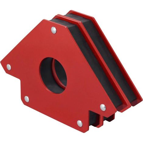 Aimants de Soudage 13cm 34kg avec Serres Magnétiques - Angles Réglables Porte-Électrodes à 45°, 90°, 135° - pour Atelier Métallurgie Lot de 4 Pièces (1/5)