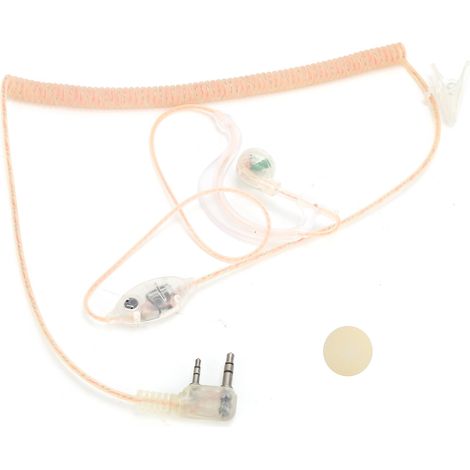 Oreillette Talkie Walkie avec Microphone Intégré, Casque PTT avec Embouts Oreille pour Baofeng, Beige (1/5)