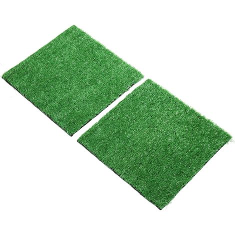 Titre : Tapis d’apprentissage de la propreté pour chien (x2) – Gazon artificiel lavable et réutilisable pour l’intérieur et l’extérieur, idéal pour l’éducation canine, 35 × 35 cm