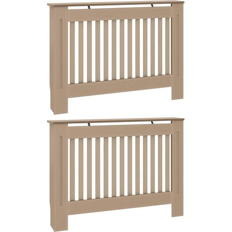 Cubierta de Radiador 2 pcs Roble Sonoma 112 x 19 x 81,5cm vidaXL