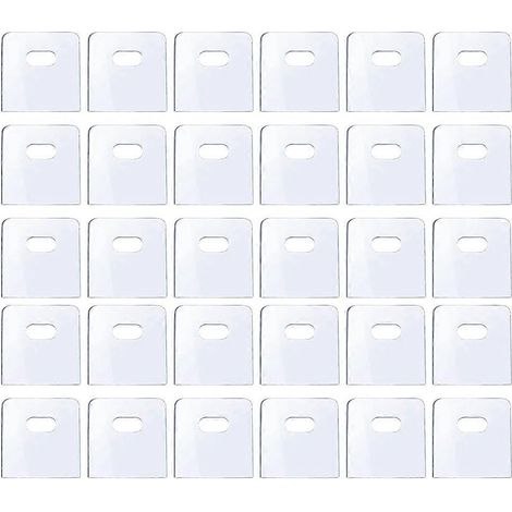 50 autocollants de réparation pour stores en plastique, languettes adhésives de rechange, protège-lamelles-3x3cm-transparent color (1/4)