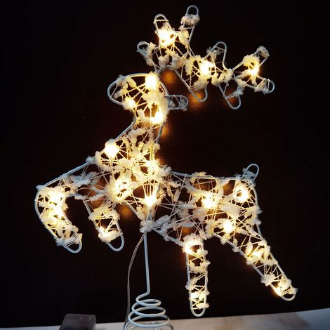 Sommet D Arbre De Noel - Etoile En Metal Avec Lumieres Led Integrees - Pour Arbre De Noel Interieur - 1 Unite (1/5)