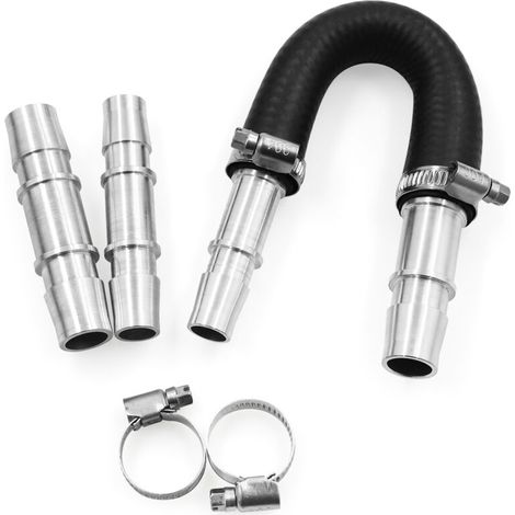 Engine heater radiator bypass kit with 5/8" to 3/4" hose compatible with most common hoses (1/5)