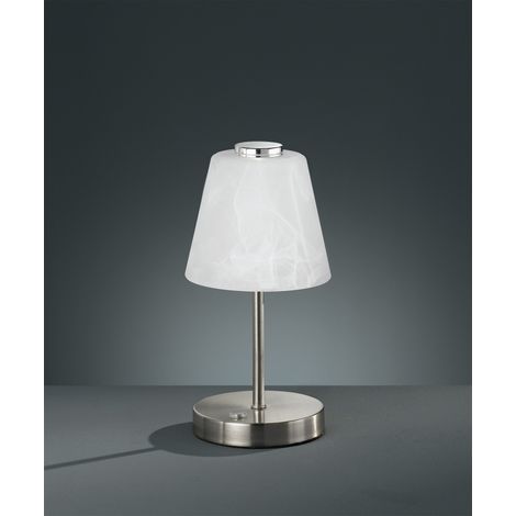 Sobremesa Led Touch Emmy Níquel Y Cristal Alabastro Ø12 cm Trio Lighting (1/2)