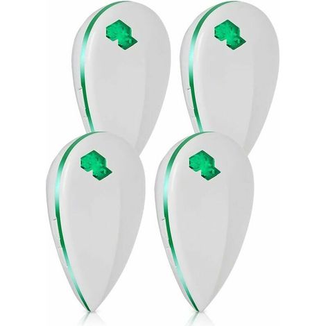 4Pcs Répulsif Souris Électronique Anti Moustique Intérieur Répulsif Ultrasons pour Moustiques Cafard Araignée Rongeurs Mouches (1/4)