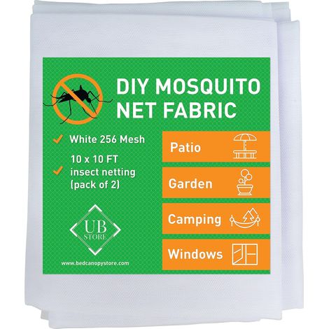 Filet Moustiquaire Blanc 3 x 3 Mètres Lot de 2 Anti Insectes Jardin (1/4)