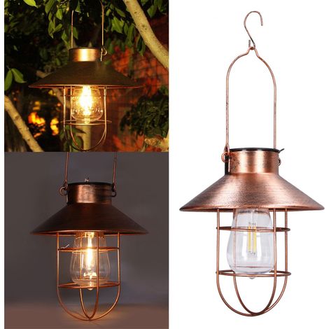 Suspension solaire LED, lampe décorative rétro pour jardin et terrasse. (1/5)