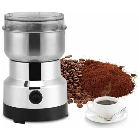 Moulin à Café électrique Moulin Noix et Céréales, Broyeur Alimentaire en Acier Inoxydable Moulin à Café Et Mixeur électrique Broyeur pour Grains de Café, Graine de Lin et Autres épices (1/4)
