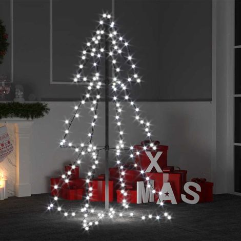 Vidaxl – Guirlande lumineuse de Noël 160 LED – Cône autoportant 78x120 cm – 8 effets lumineux – Alimentation USB étanche (1/5)