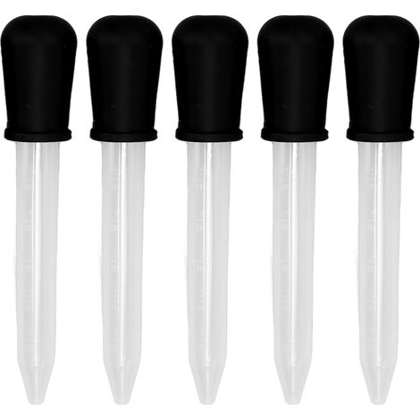 5 Pipettes en Silicone 5ml Réutilisables pour Transfert de Liquides DIY Faciles à Nettoyer (1/5)