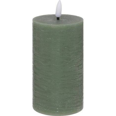 Bougie Déco à LED "Molia" 15cm Vert