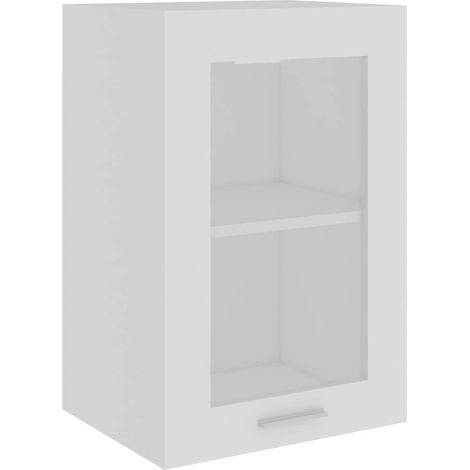 Maison Exclusive - Armadio Sospeso con Vetro “Lyon” Bianco 40x31x60 cm (1/5)